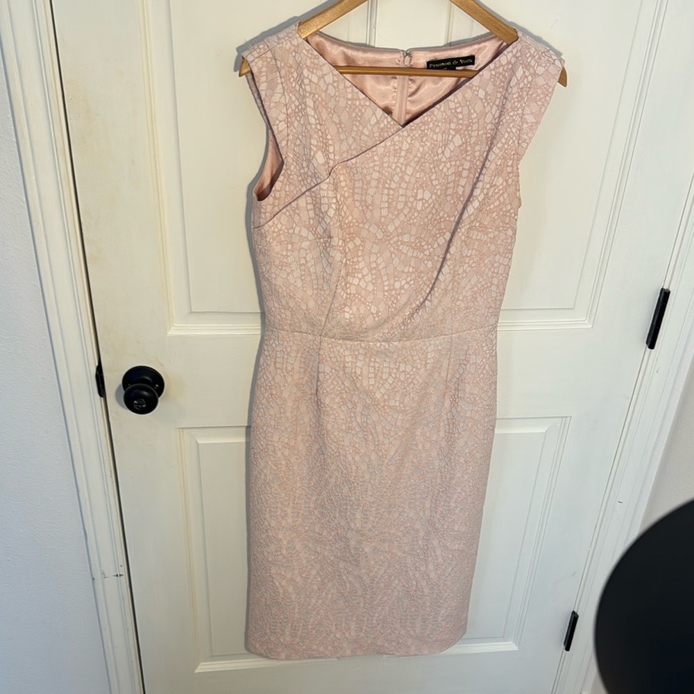 Preston & York Pink Asymmetrical Sheath Dress for Cocktail Events